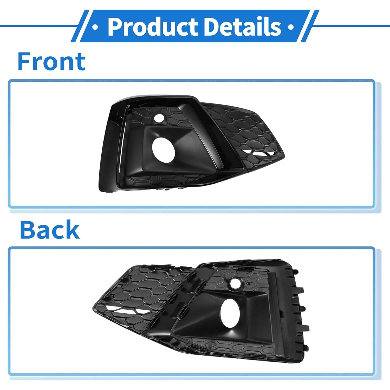 Cubierta de Luz Antiniebla Audi A5 2021-2023 ABS Negro