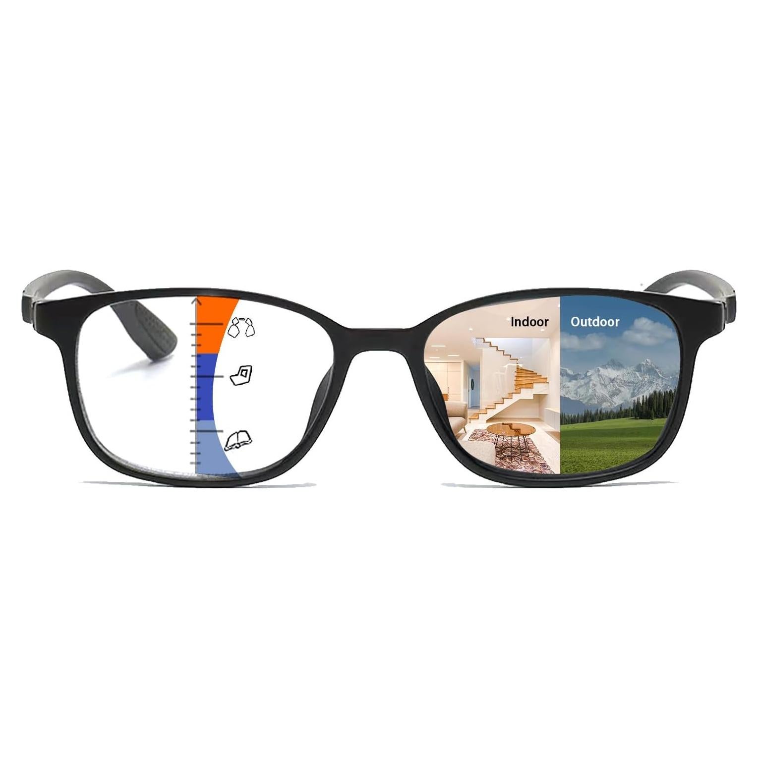 Gafas de lectura multifocal TR90 con bloqueo luz azul