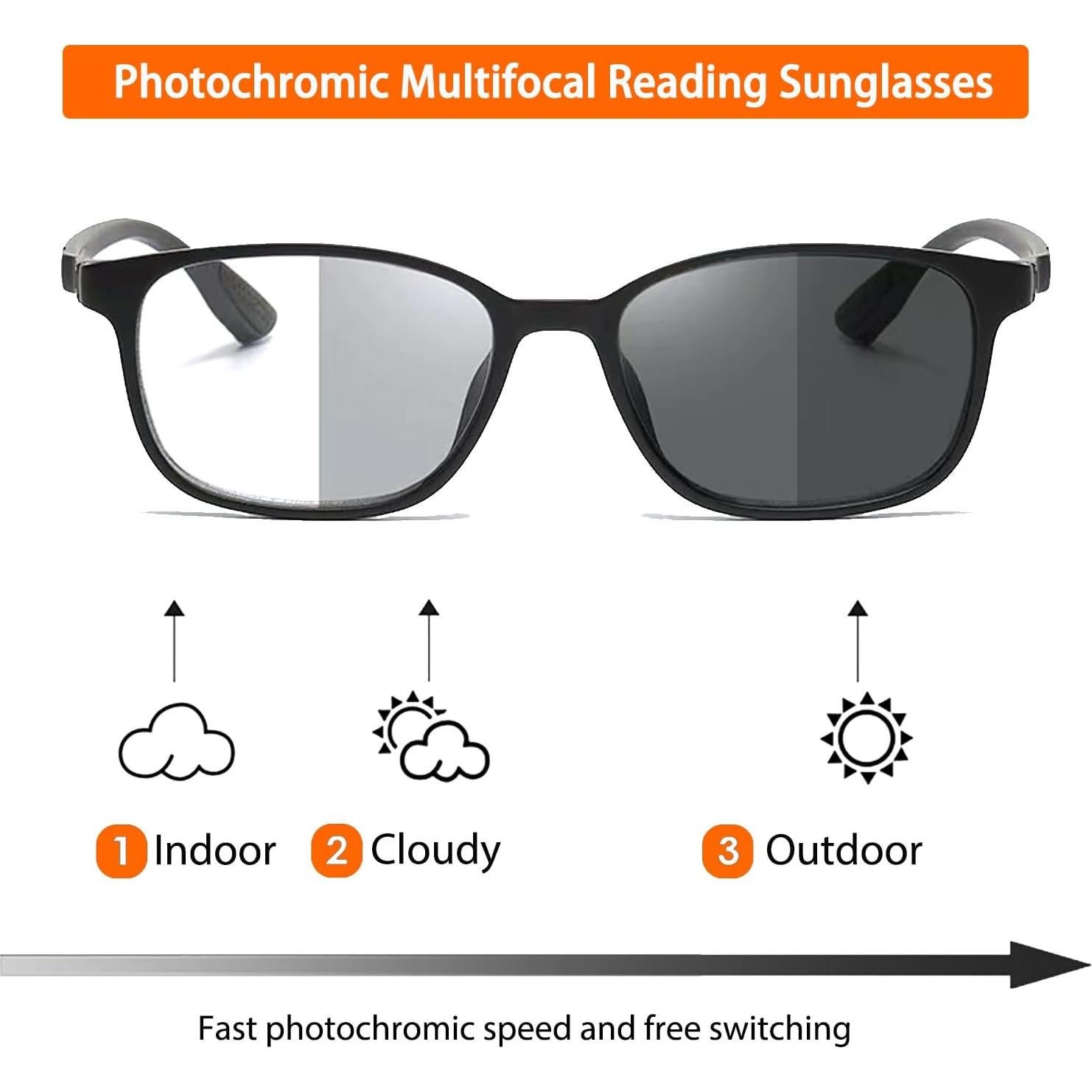 Gafas de lectura multifocal TR90 con bloqueo luz azul