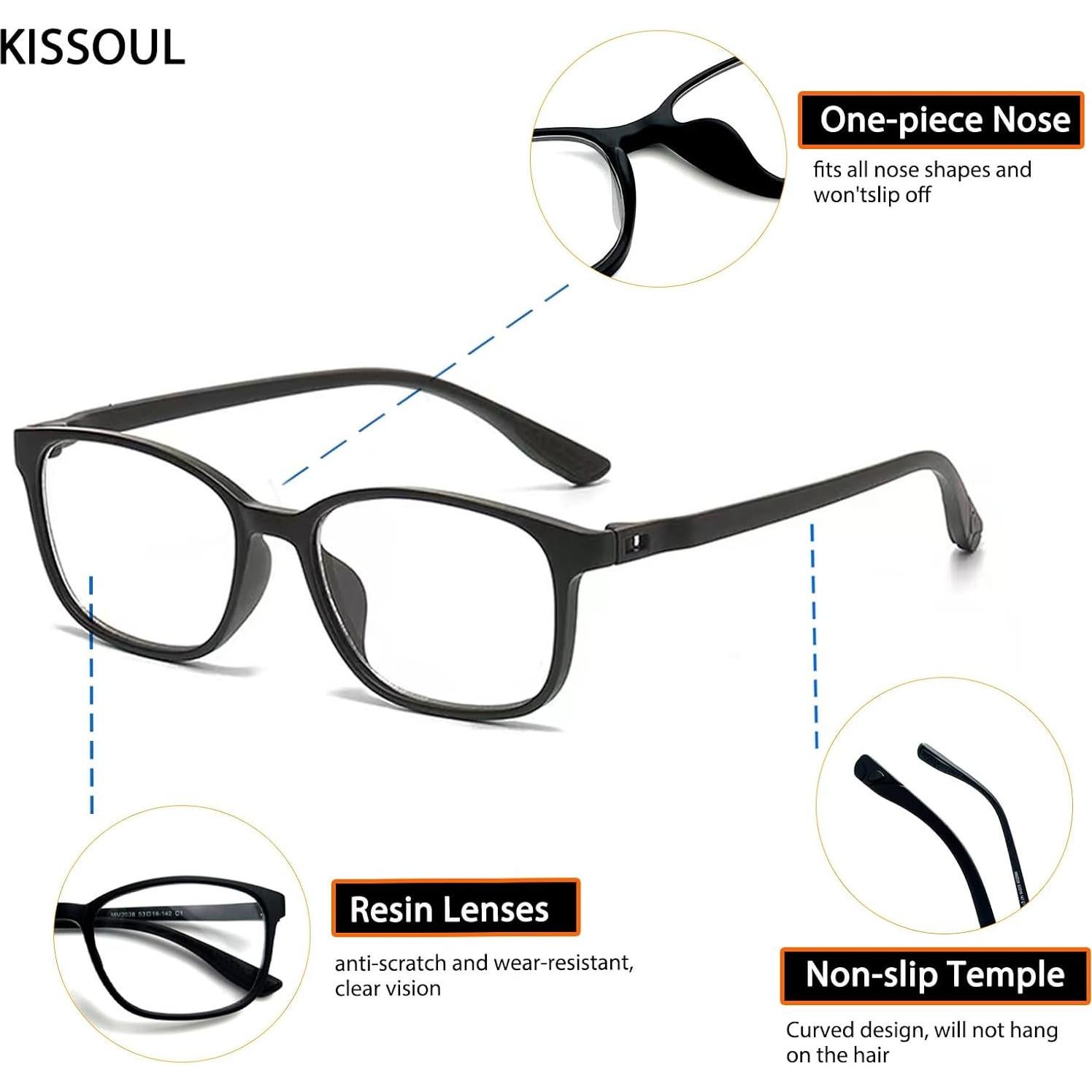 Gafas de lectura multifocal TR90 con bloqueo luz azul