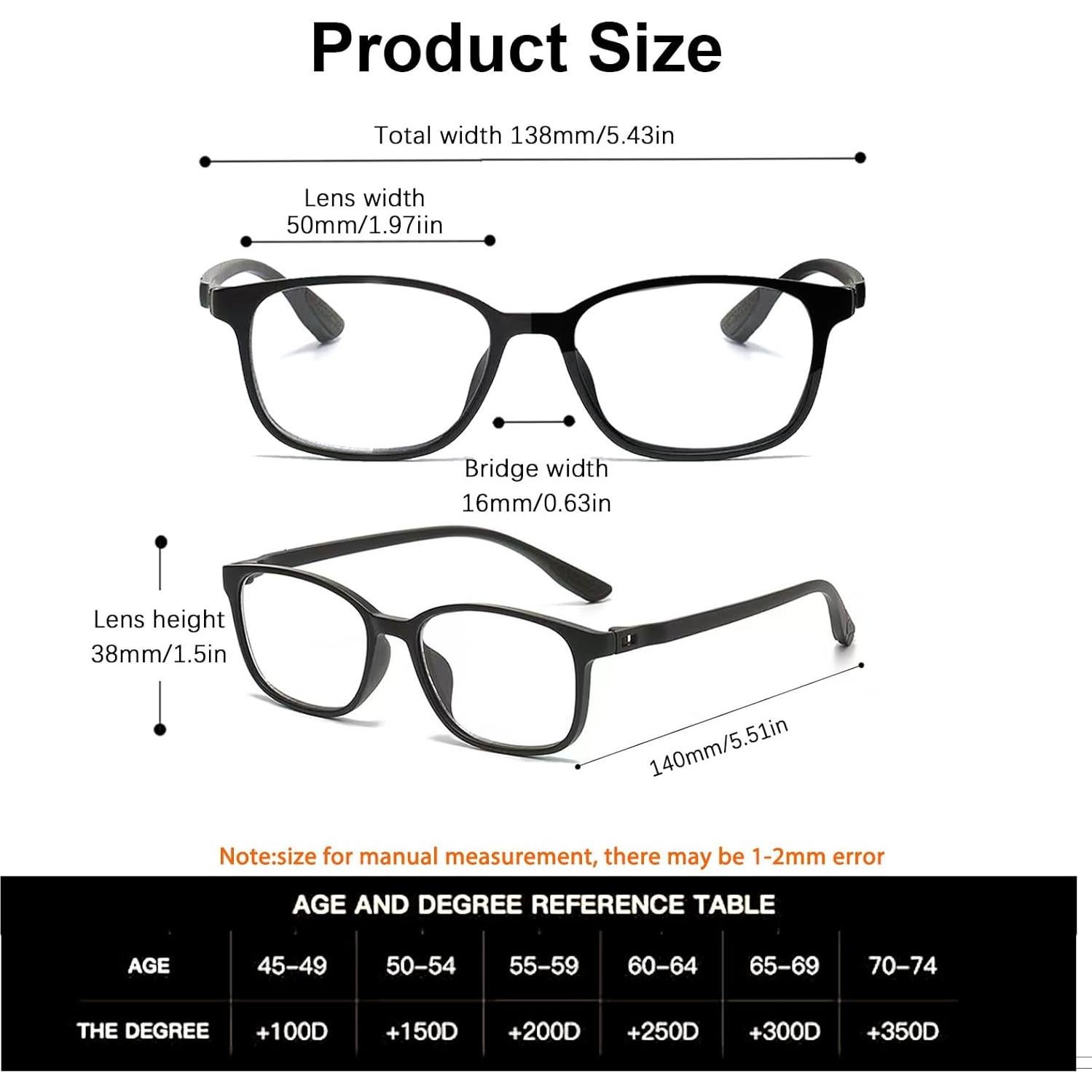 Gafas de lectura multifocal TR90 con bloqueo luz azul