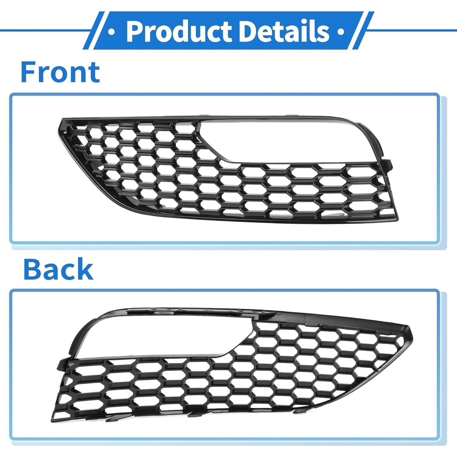 Cubierta de Rejilla de Luz Antiniebla VekAuto para Audi A3 2012-2016