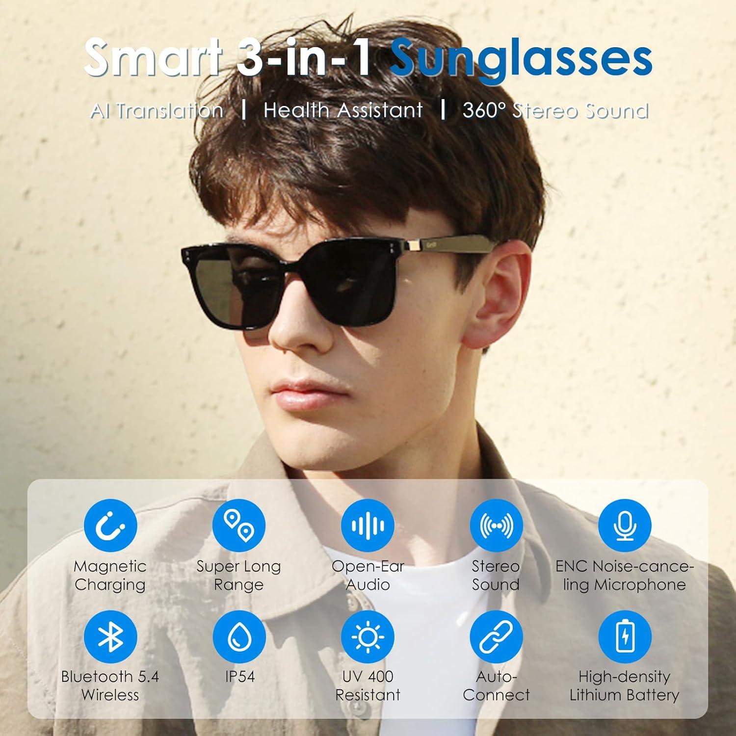 Gafas Inteligentes GetD con Bluetooth 5.4 y Traducción IA