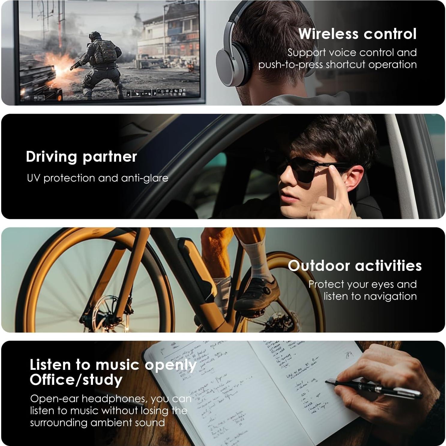 Gafas Inteligentes GetD con Bluetooth 5.4 y Traducción IA