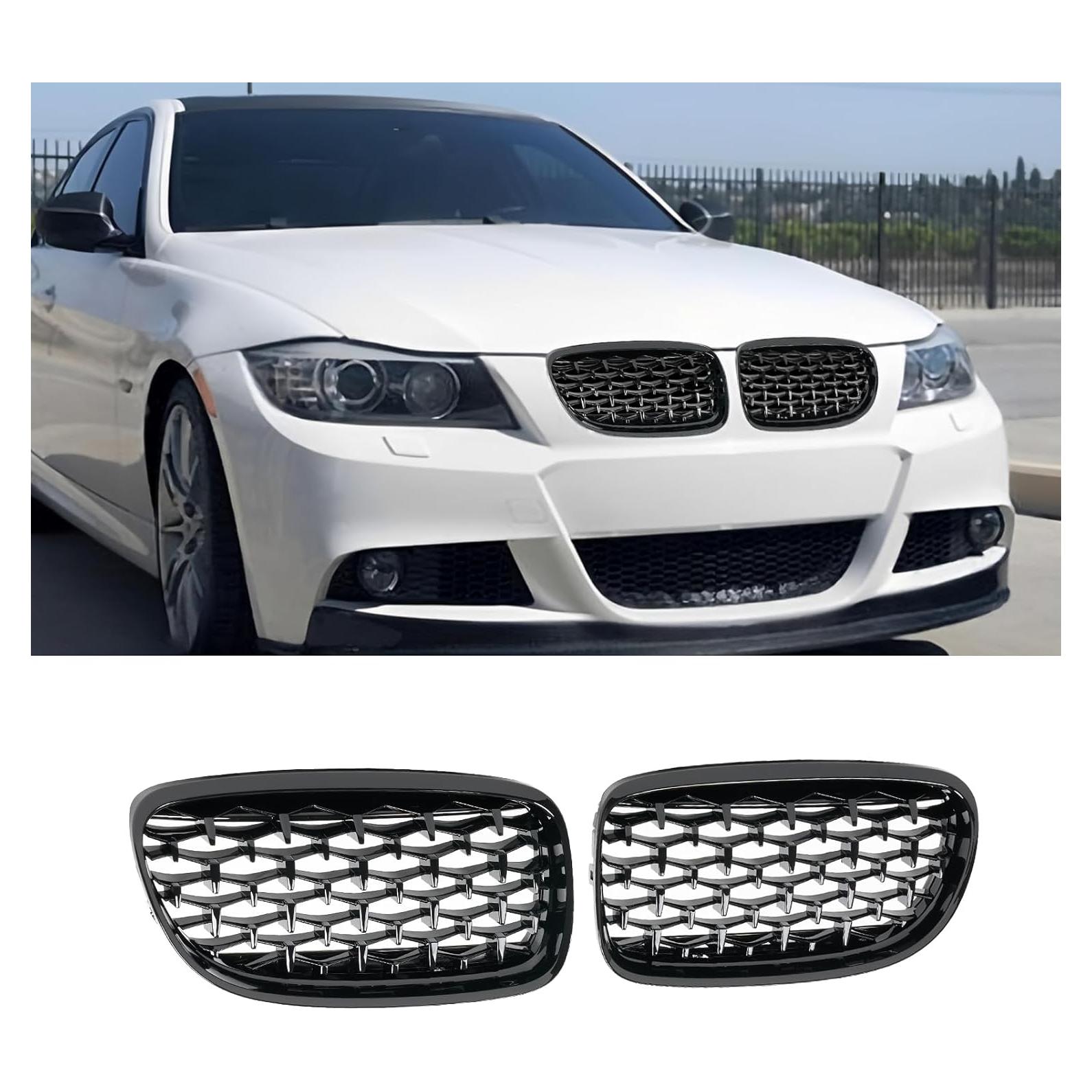 Rejilla Frontal KHK para BMW E90/E91 2009-2011 Negro Brillante