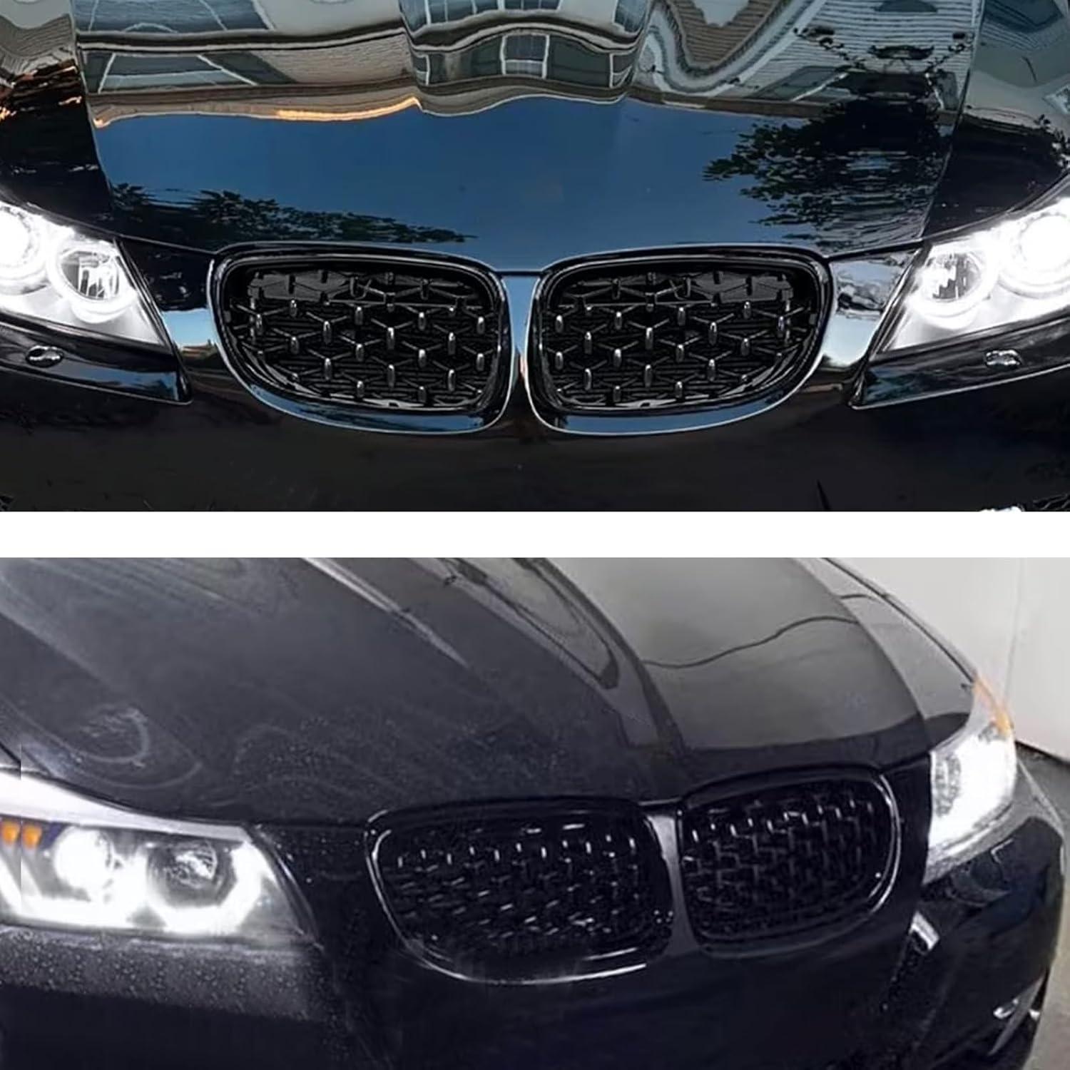 Rejilla Frontal KHK para BMW E90/E91 2009-2011 Negro Brillante