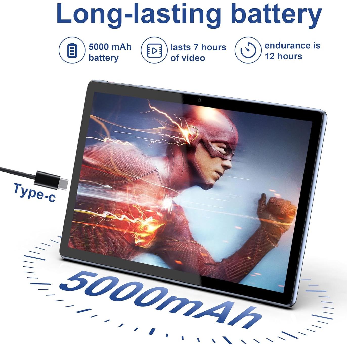 Tableta BYYBUO 10.1" Android 13 4GB RAM 64GB Funda