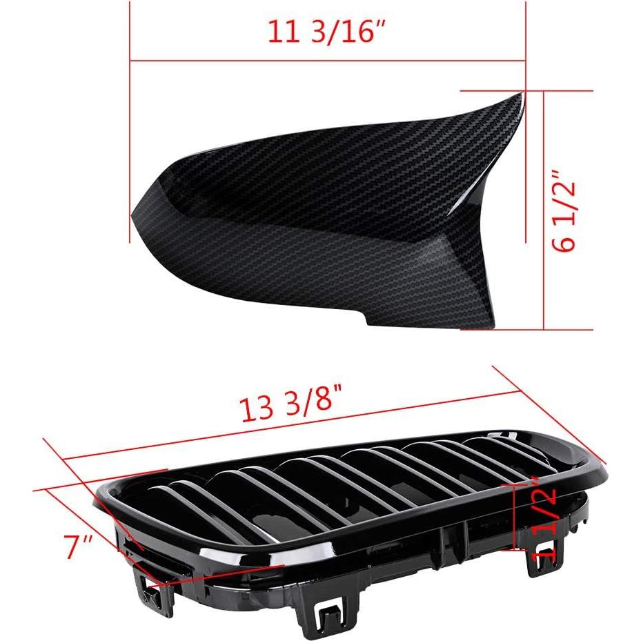 Rejilla Delantera Astra Depot + Cubiertas Espejo BMW F22 F23