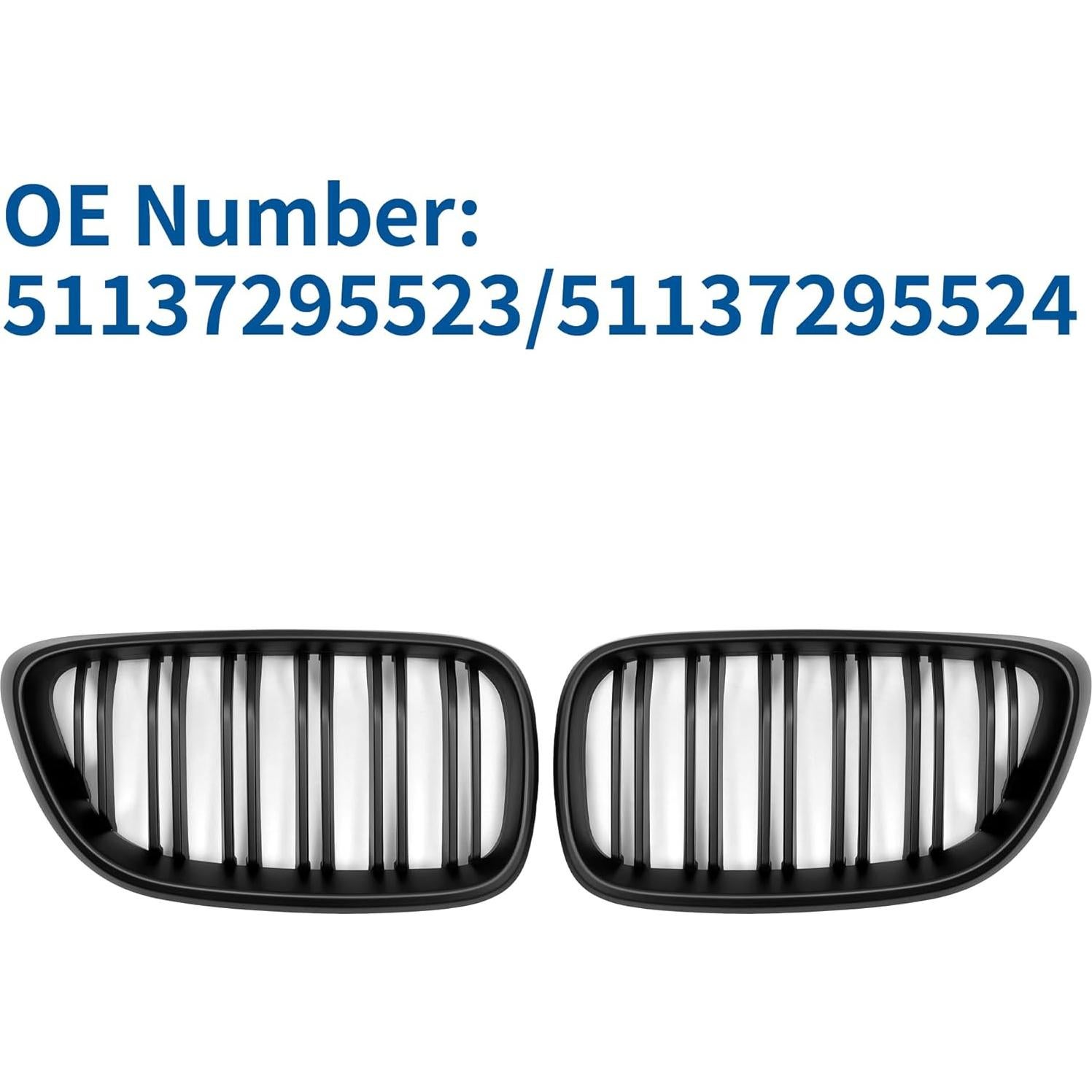 Parrilla de Parachoques Superior Delantera X AUTOHAUX para BMW Serie 2 F22 2014-2021