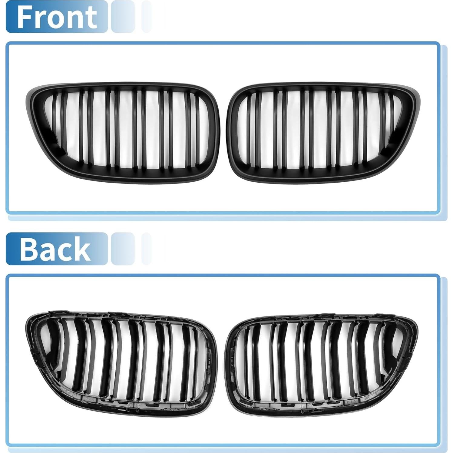 Parrilla de Parachoques Superior Delantera X AUTOHAUX para BMW Serie 2 F22 2014-2021