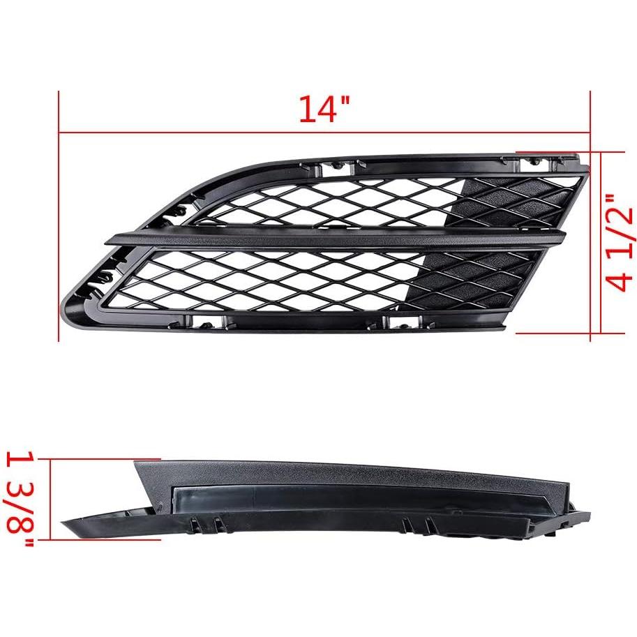 Rejillas Inferiores Parachoques BMW E90 E91 2009-2011 Negro Mate