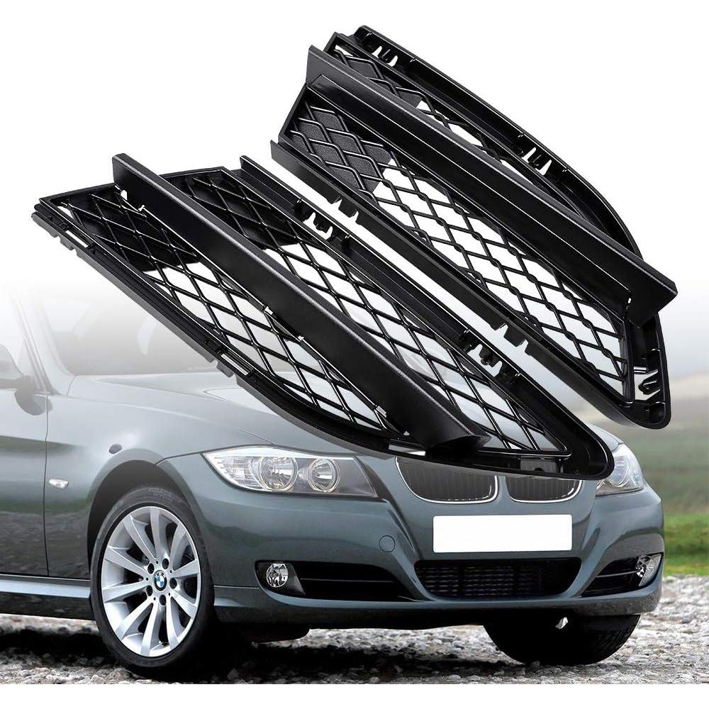 Rejillas Inferiores Parachoques BMW E90 E91 2009-2011 Negro Mate