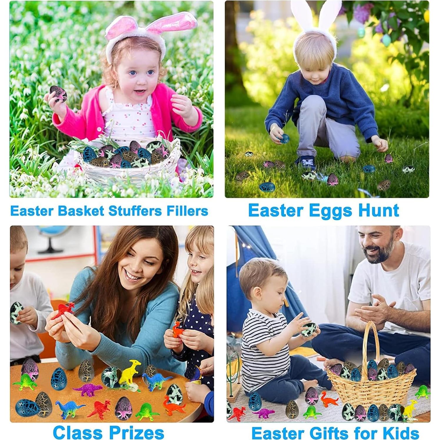 60 Piezas Huevos de Dinosaurio Mágicos iGeeKid para Pascua