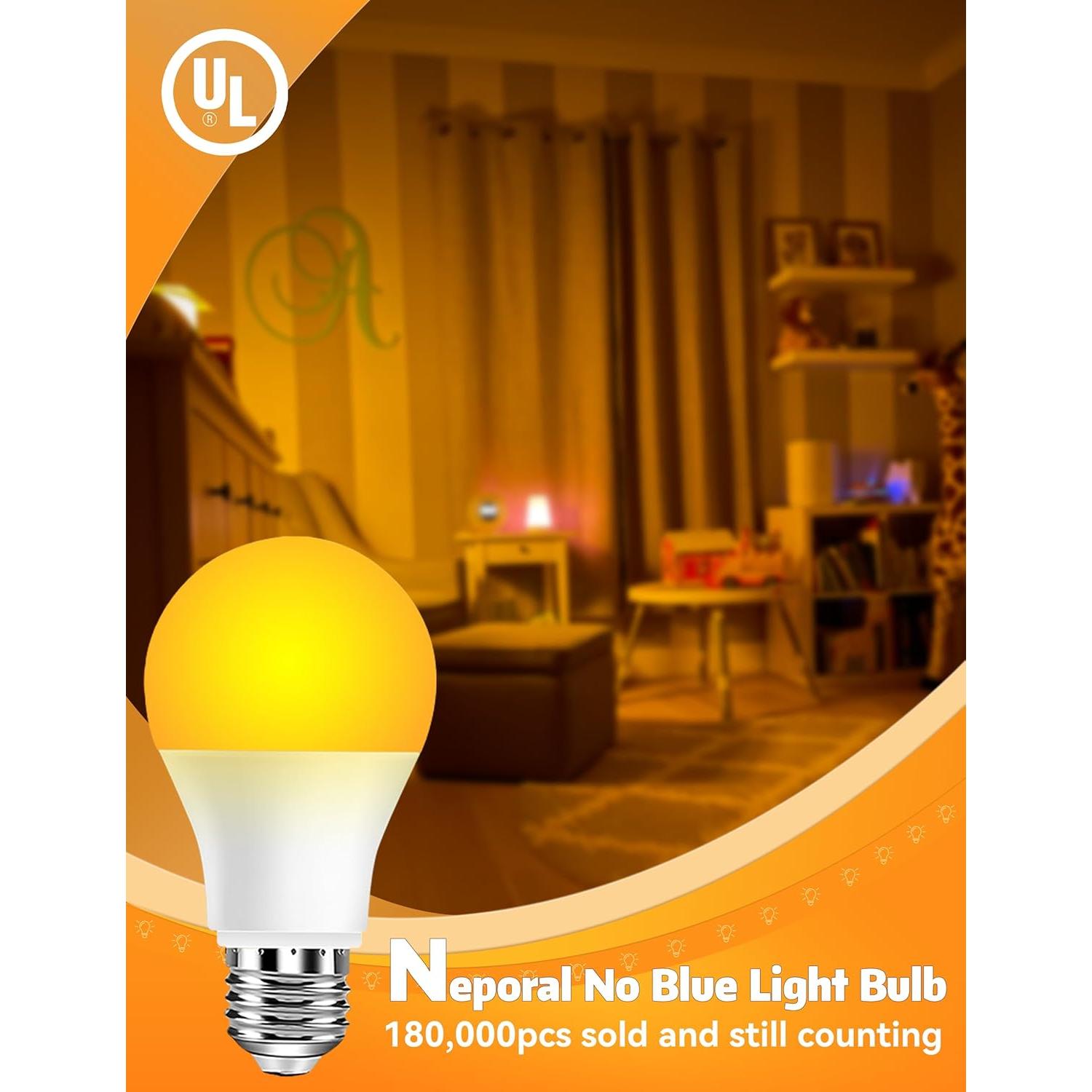 Bombillas LED Ámbar Neporal 9W 1800K Paquete de 6