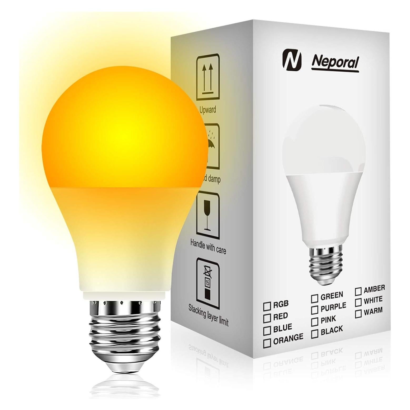 Bombilla LED Ámbar Neporal 9W Luz Cálida 1800K 1 Cuenta