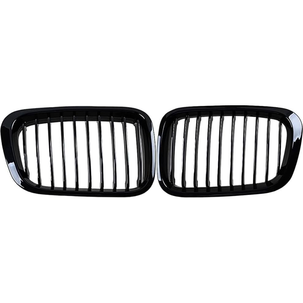 Rejillas de Parachoques Delanteros AutoXcessori para BMW E46 320i 323i 325i 328i 4 Puertas - Negro Brillante