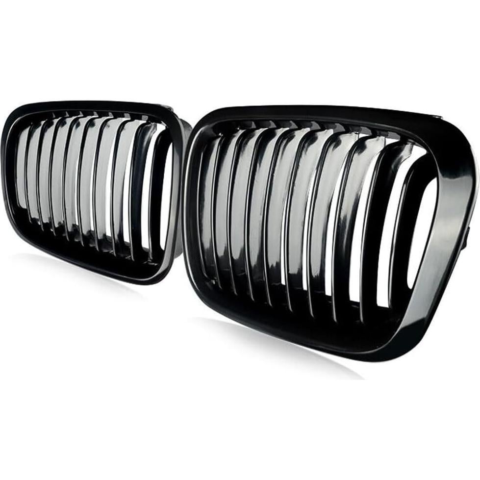 Rejillas de Parachoques Delanteros AutoXcessori para BMW E46 320i 323i 325i 328i 4 Puertas - Negro Brillante