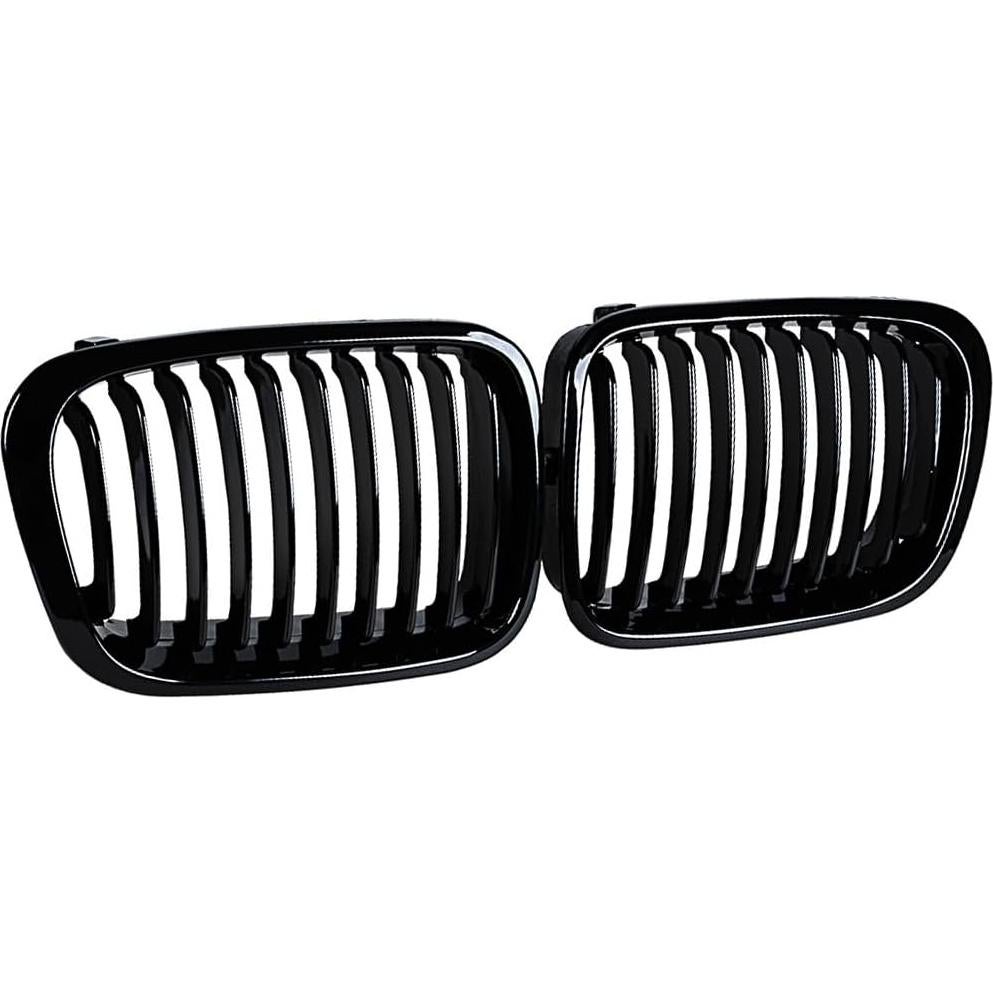 Rejillas de Parachoques Delanteros AutoXcessori para BMW E46 320i 323i 325i 328i 4 Puertas - Negro Brillante