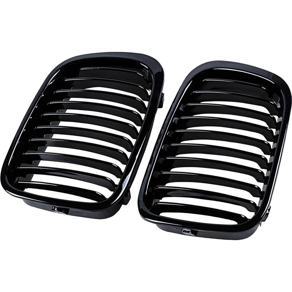 Rejillas de Parachoques Delanteros AutoXcessori para BMW E46 320i 323i 325i 328i 4 Puertas - Negro Brillante
