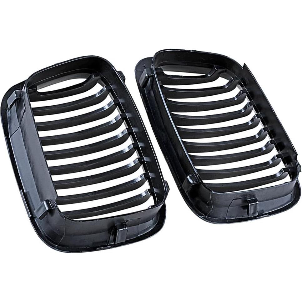 Rejillas de Parachoques Delanteros AutoXcessori para BMW E46 320i 323i 325i 328i 4 Puertas - Negro Brillante