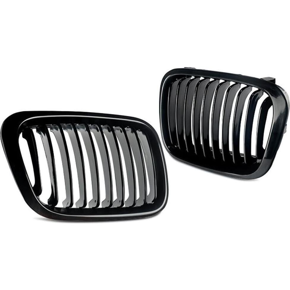 Rejillas de Parachoques Delanteros AutoXcessori para BMW E46 320i 323i 325i 328i 4 Puertas - Negro Brillante