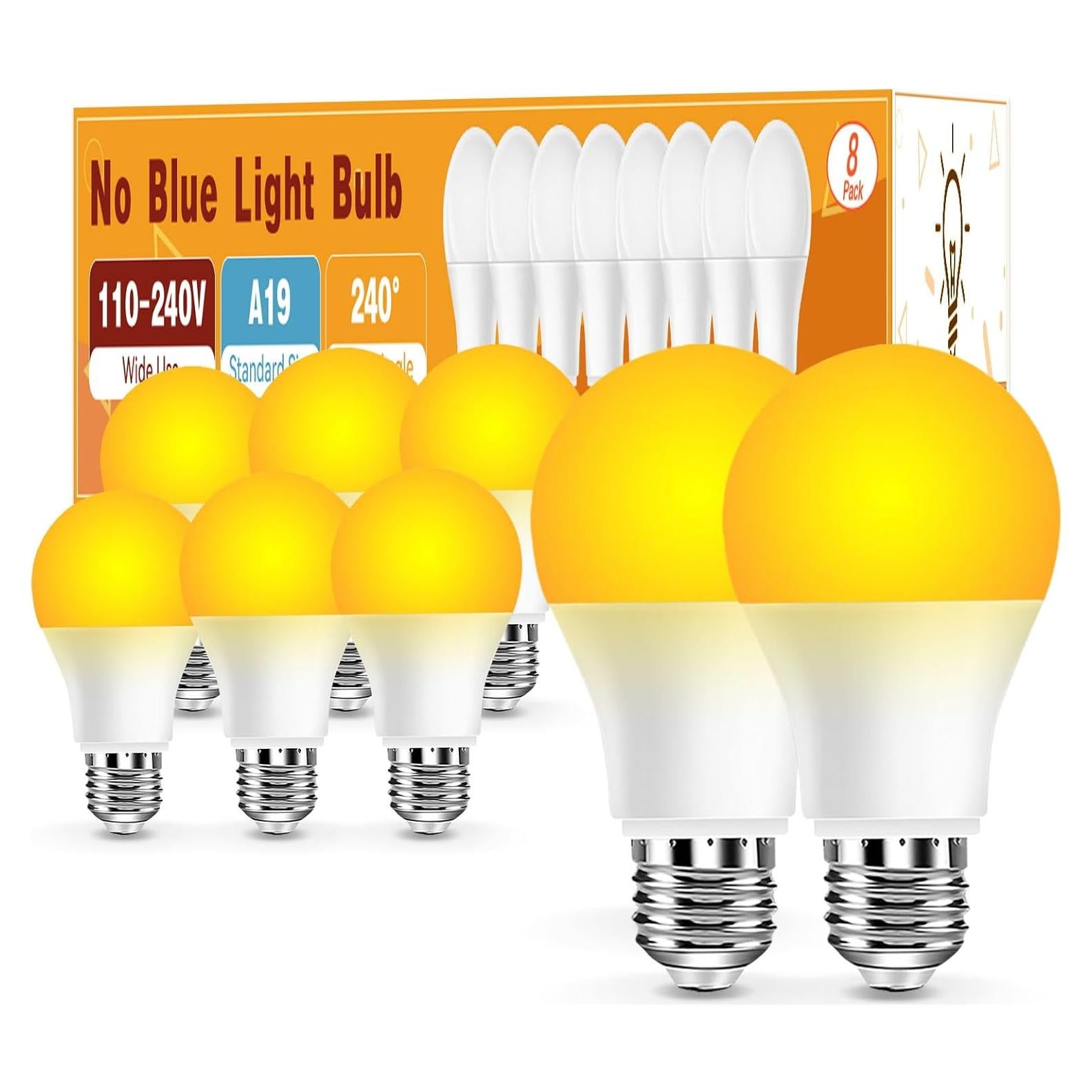 Bombillas LED Ámbar Neporal 9W 1800K Paquete de 8