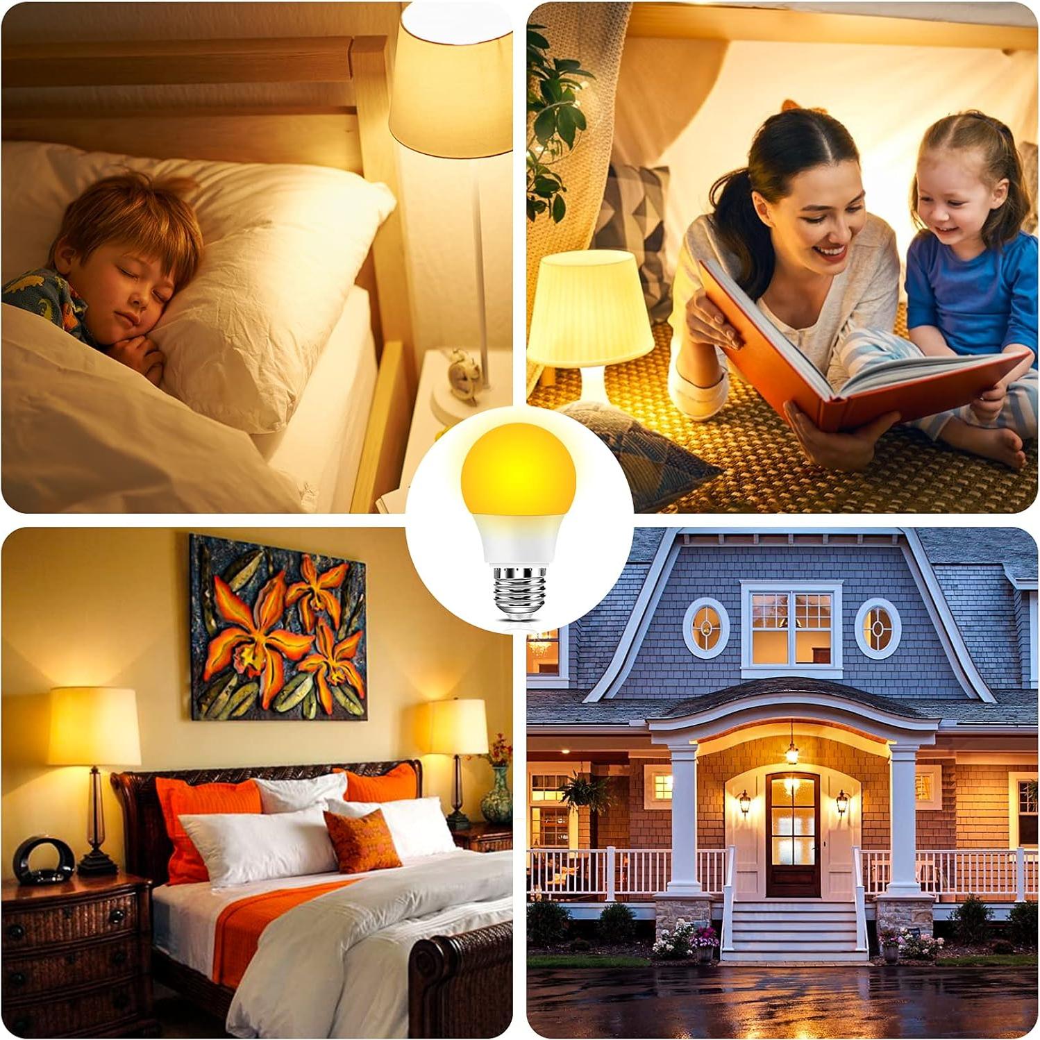 Bombillas LED Ámbar Neporal 9W 1800K Paquete de 8