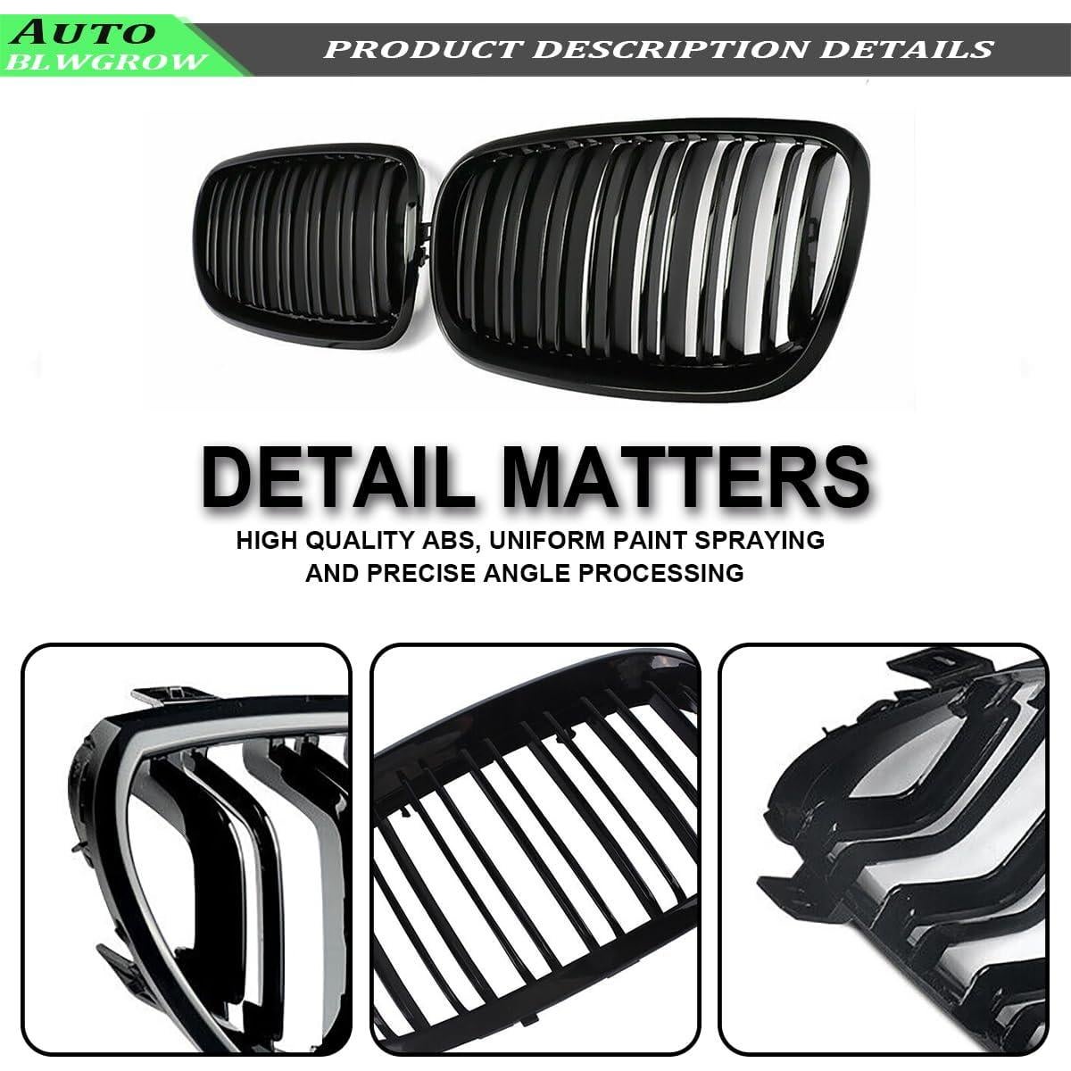 Rejilla delantera BMW X5 E70 / X6 E71 ABS Negro Brillante