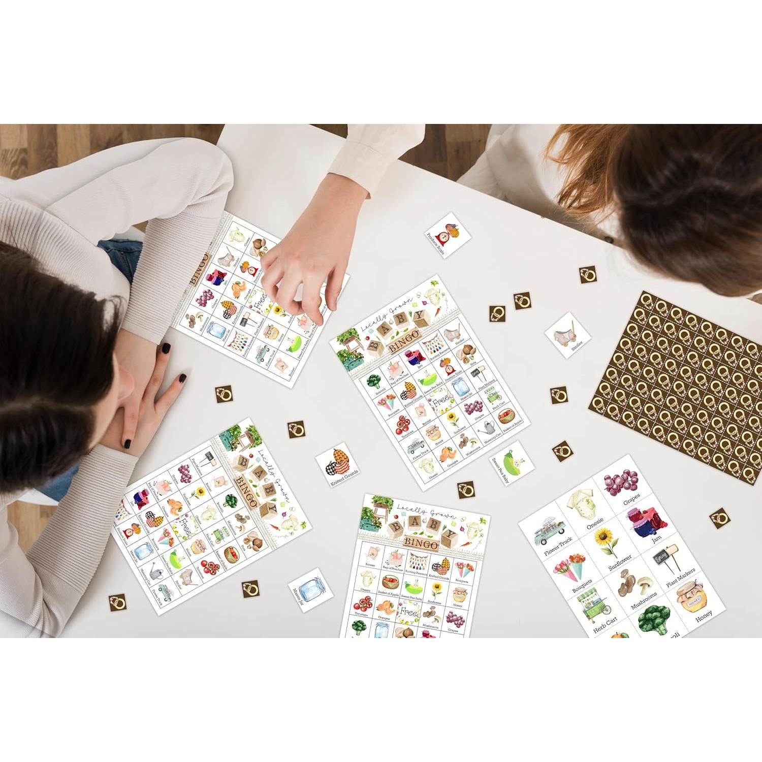 Juego de Bingo Crecido Localmente para Baby Shower 24 Tarjetas