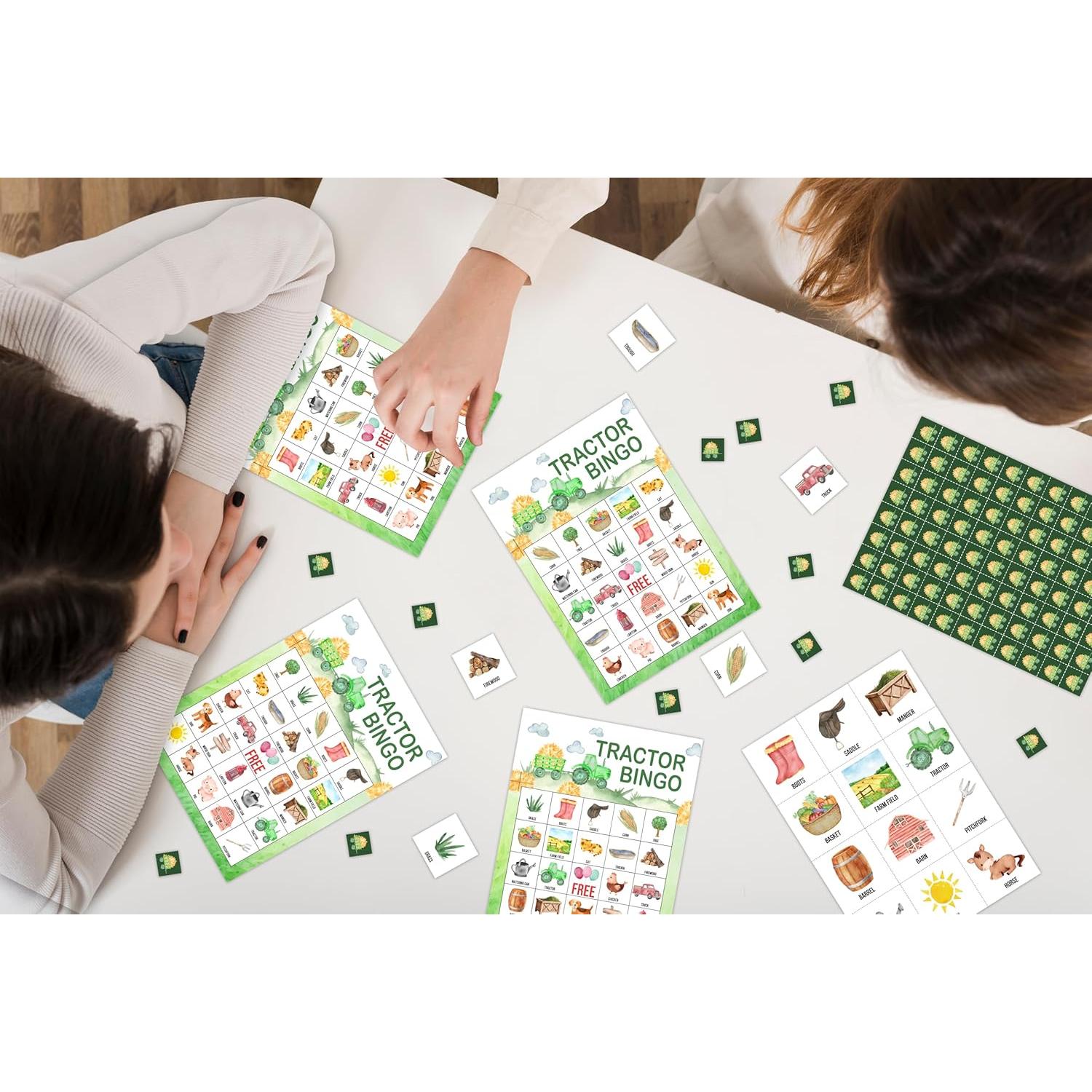 Juego de Bingo Tractores de Granja Tranfvging 24 Tarjetas