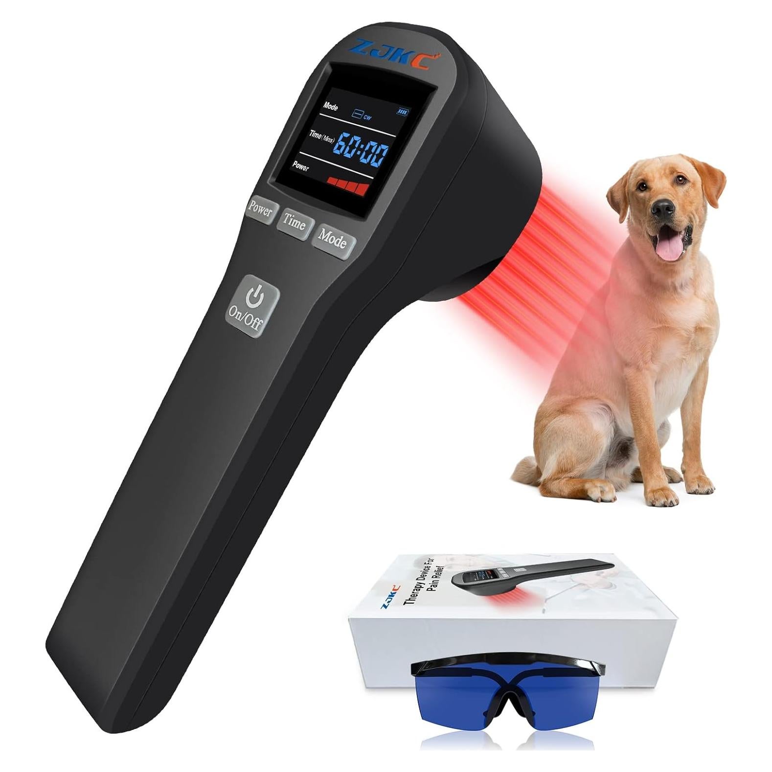 Terapia Láser Frío ZJKC para Mascotas 4x808nm 16x650nm