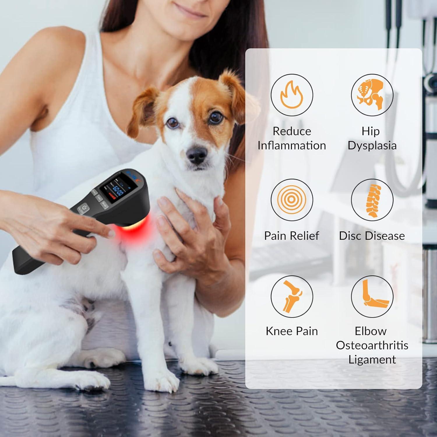 Terapia con Láser Frío ZJKC para Mascotas 4x808nm+16x650nm