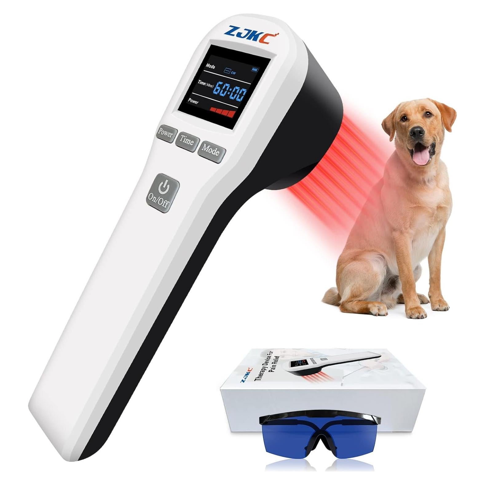 Terapia con Láser Frío ZJKC para Mascotas 4x808nm 16x650nm