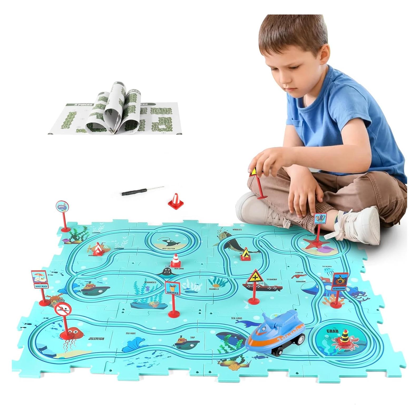 Puzzle de Pista de Autos XAZASTOV 12 Piezas Educativo