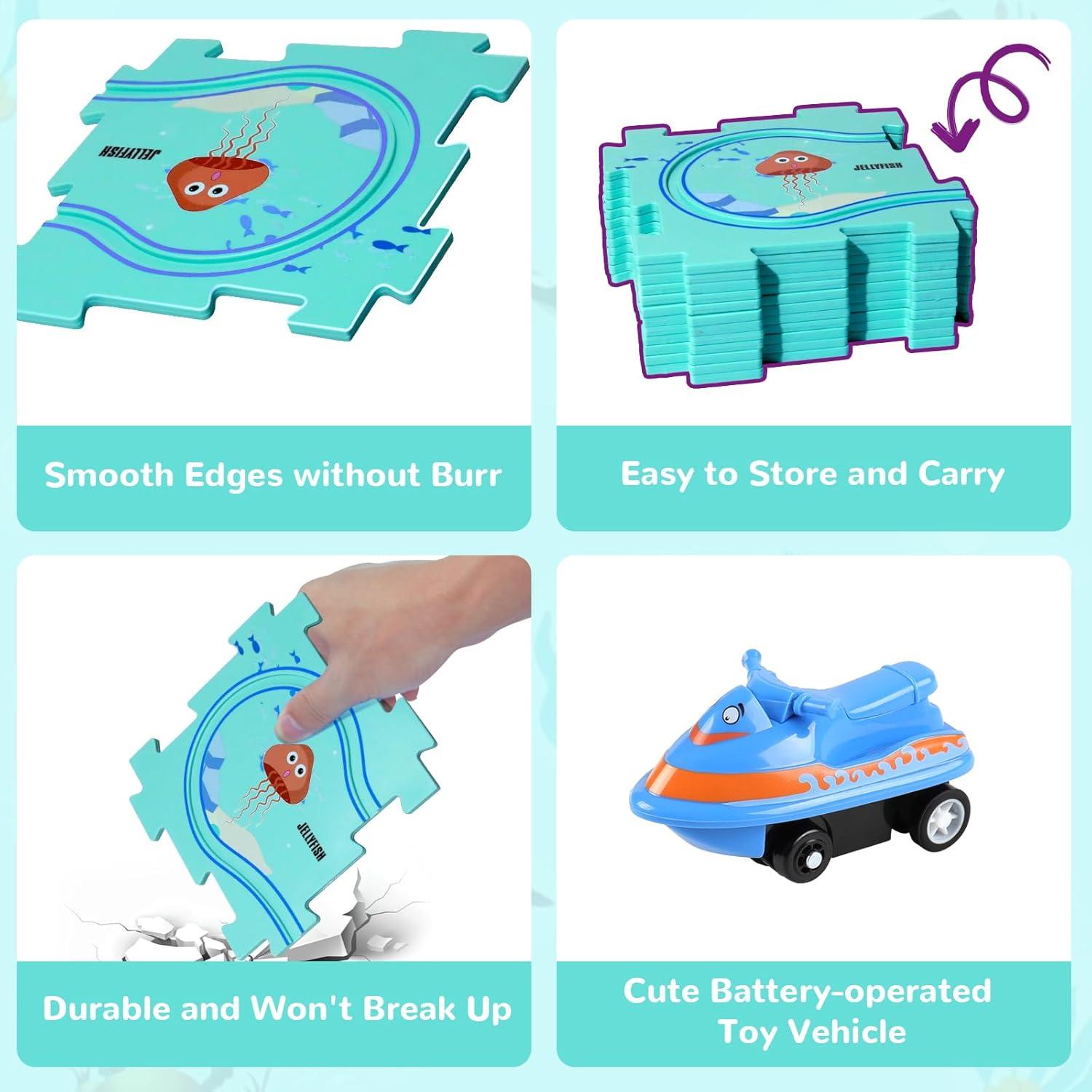 Puzzle de Pista de Autos XAZASTOV 12 Piezas Educativo