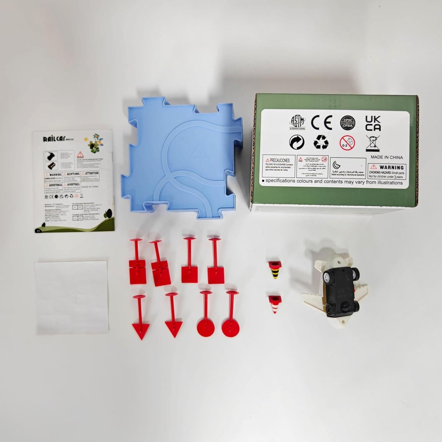 Rompecabezas de Piso XAZASTOV con Auto de Juguete 12 Piezas