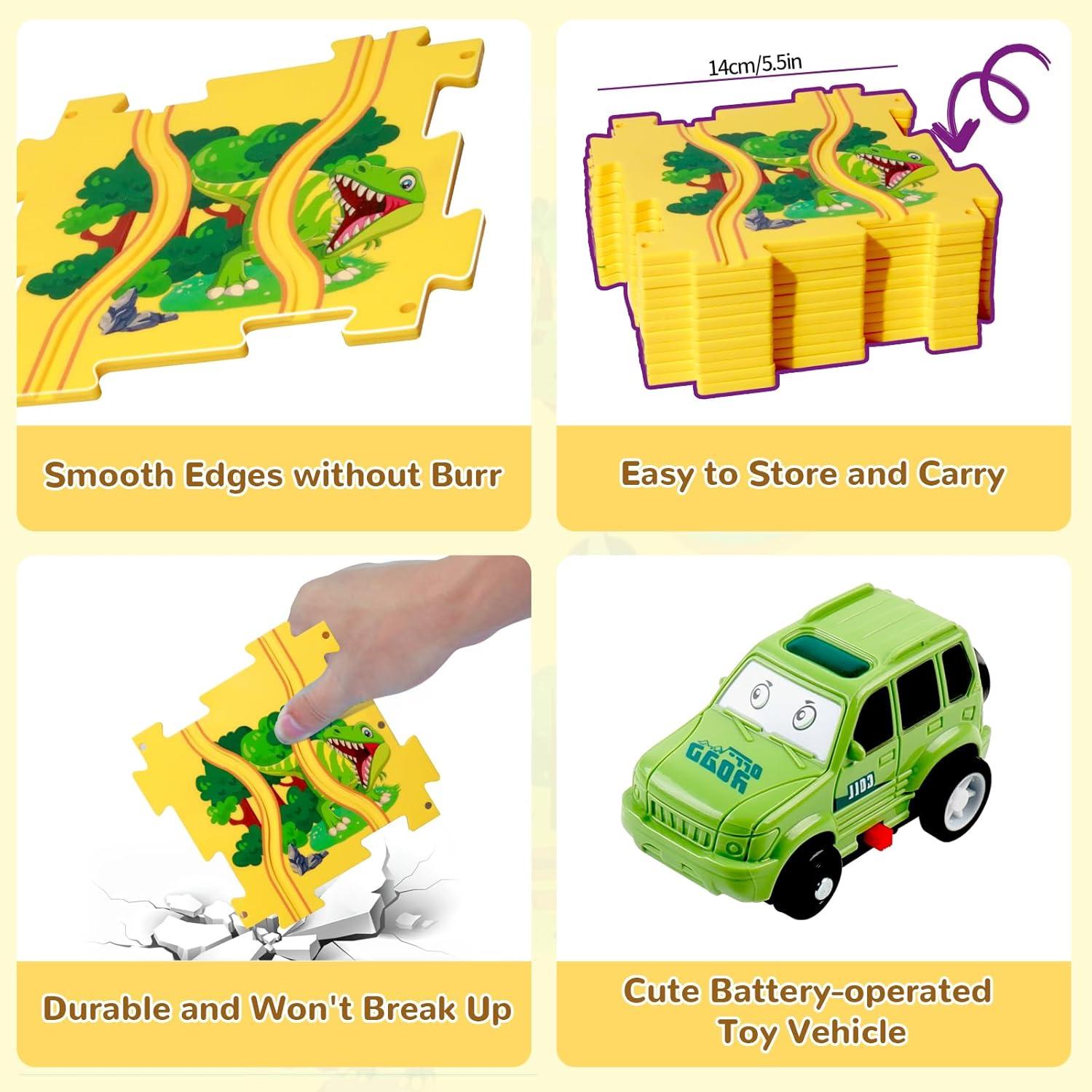 Rompecabezas de Piso XAZASTOV 12 Piezas Carros en Pista