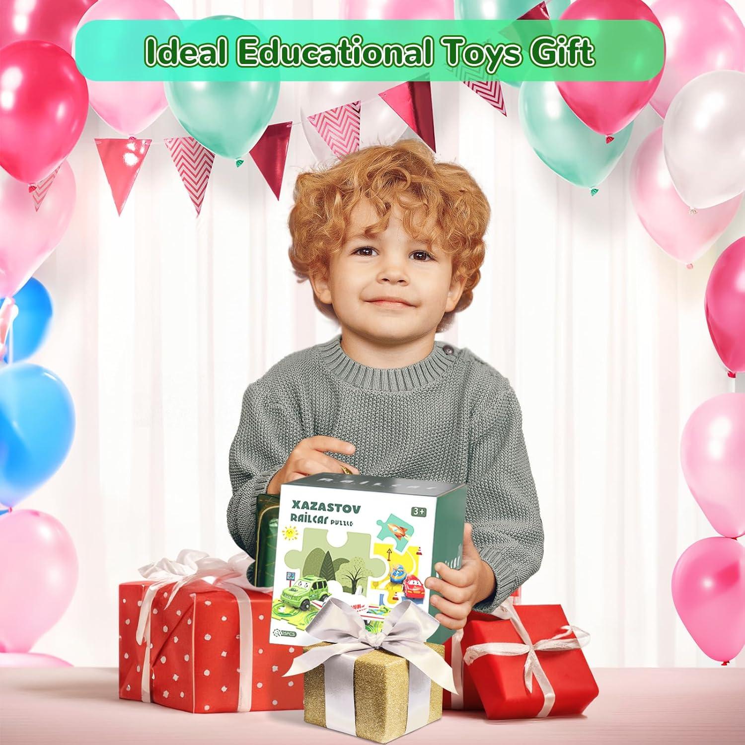 Puzzle de Pista de Carros XAZASTOV 12 Piezas para Niños