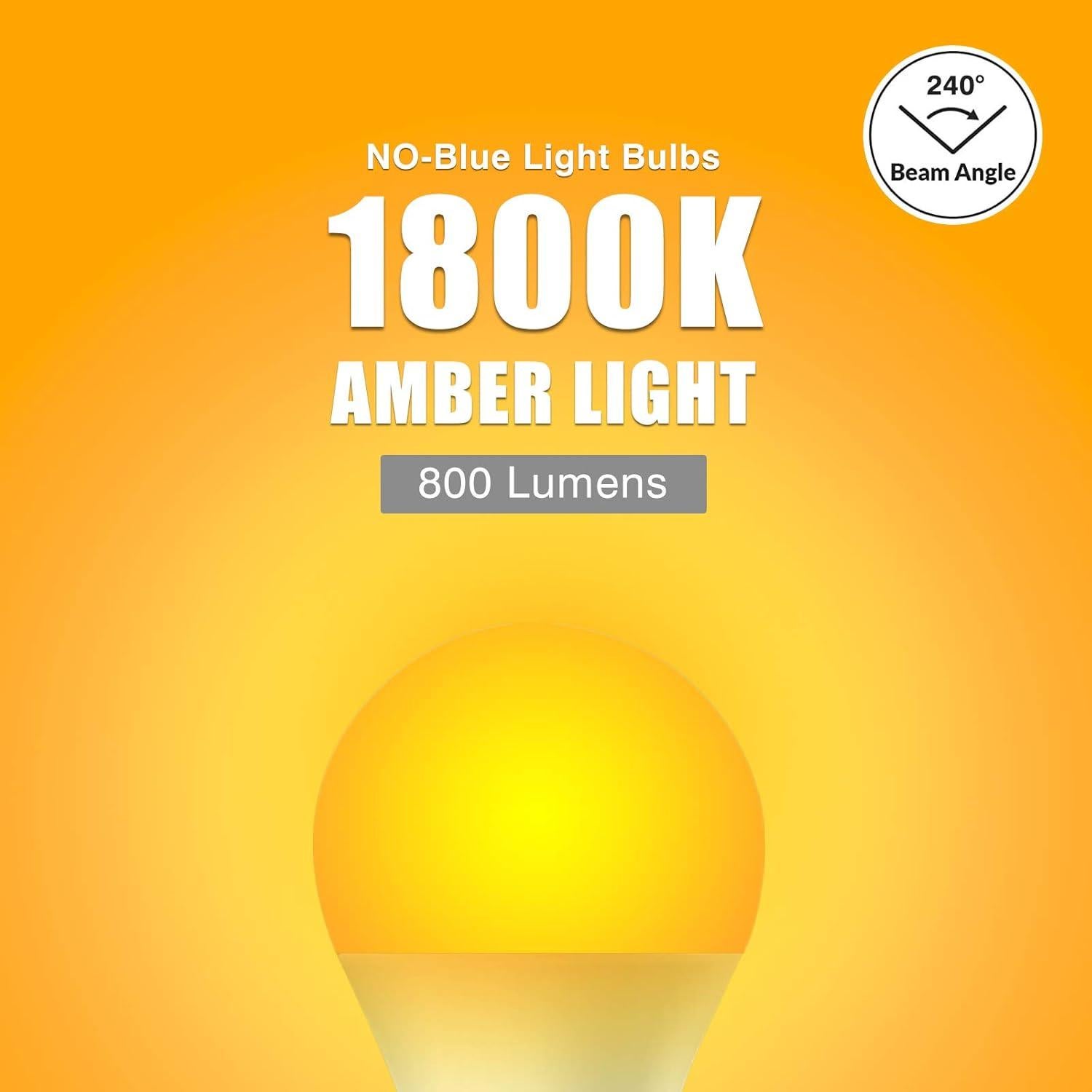 Bombillas LED Ámbar Neporal 9W, 800 lúmenes, 8 unidades