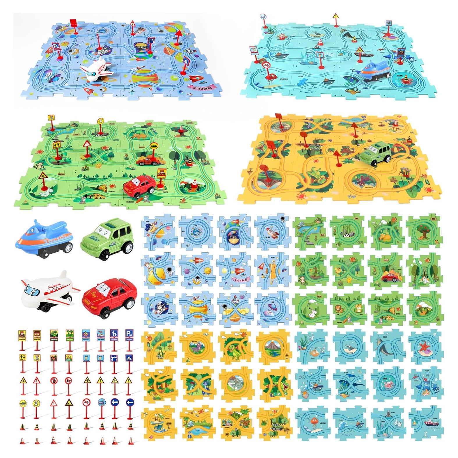 Puzzle Racer FC 100 Piezas Pista de Autos para Niños