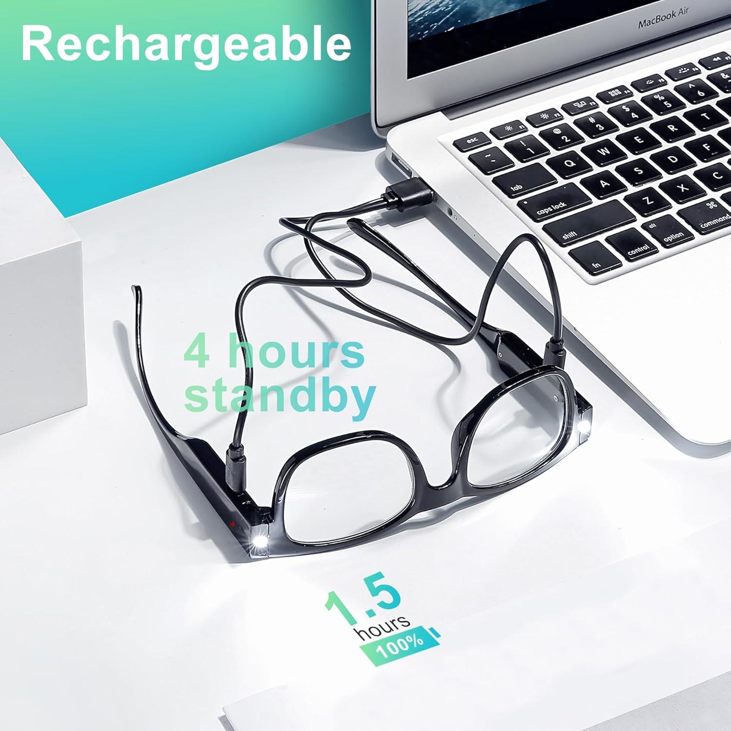 Gafas de lectura SKYWAY con luz LED recargable 3.0x