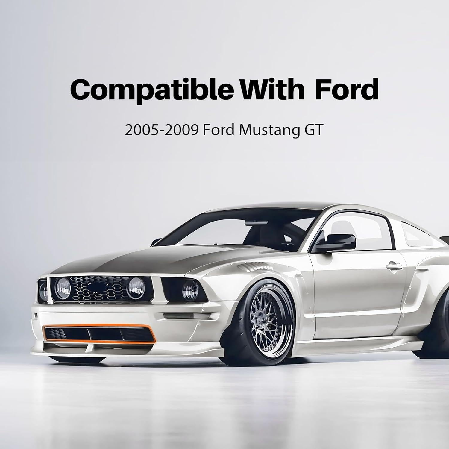 Parrilla Inferior Delantera Negra JustDrivably para Ford Mustang 2005-2009