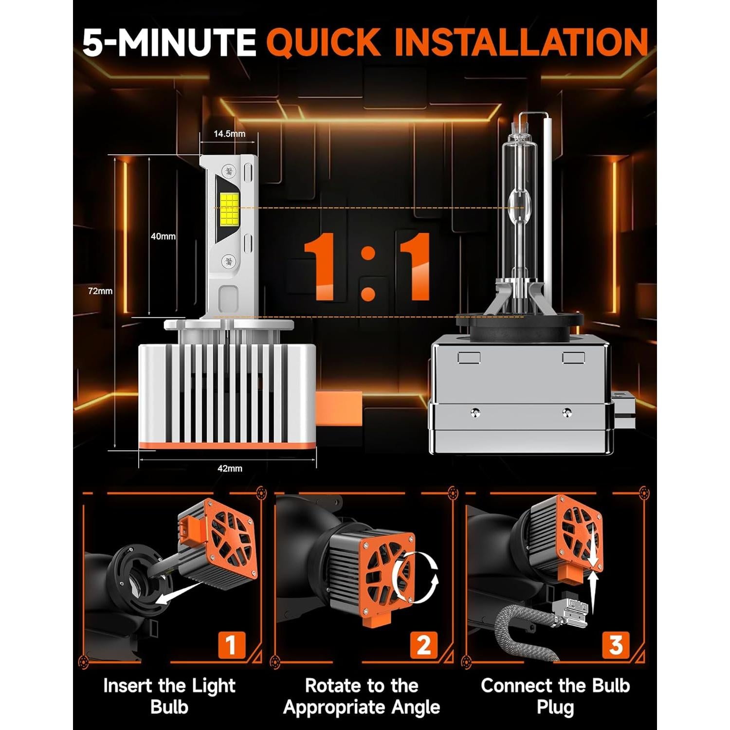 Bombillas Xenón D3S ZSTOPCL 6000K 24000LM para Ford