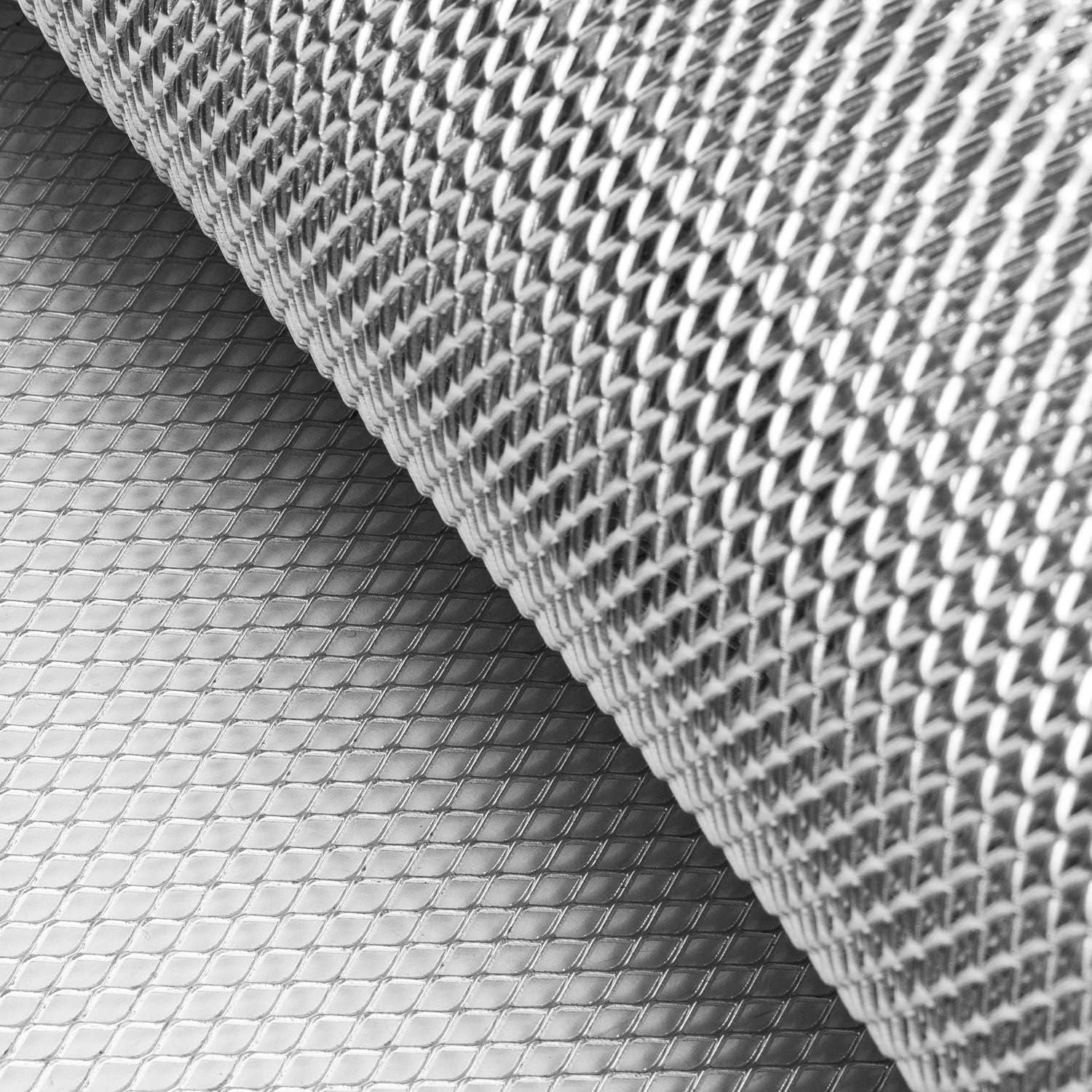 Malla de Parrilla Automotriz AggAuto 102x33cm Plateada 3x6mm