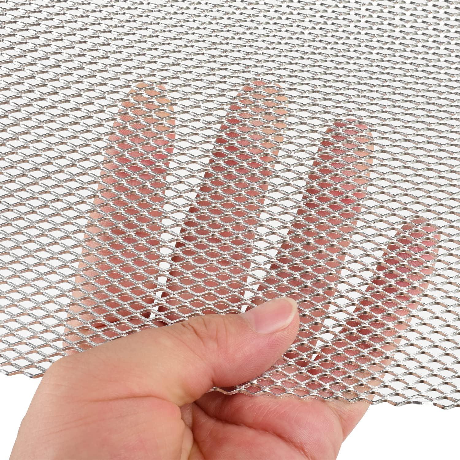 Malla de Parrilla Automotriz AggAuto 102x33cm Plateada 3x6mm