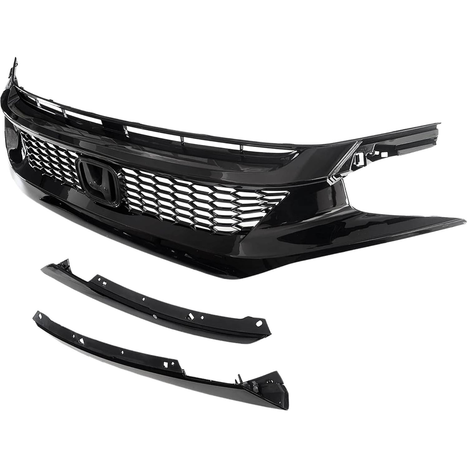 Rejilla del Capó Panal Negra Brillante Honda Civic 2016-2018