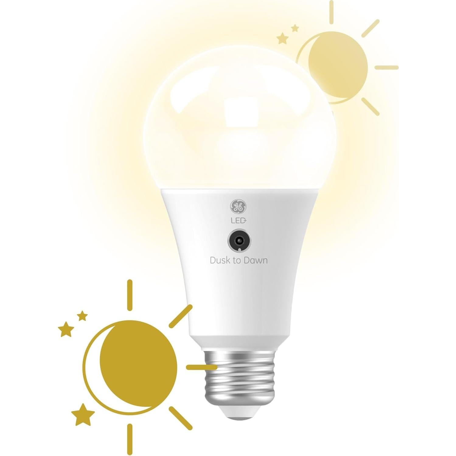 Bombillas LED GE+ A19 Crepúsculo a Amanecer 2 Pzas