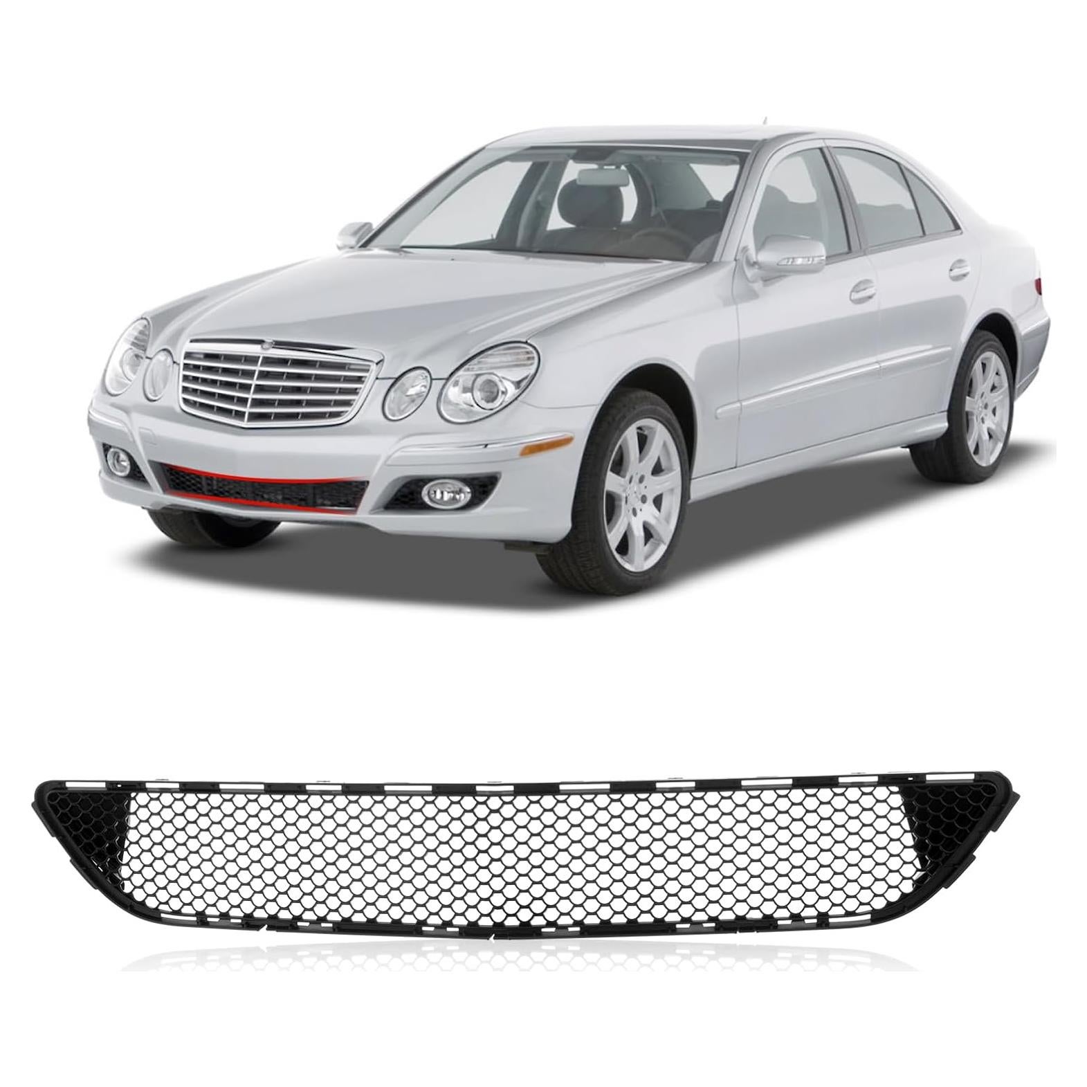 Parrilla de Parachoques Delantera Negra Titanium Plus para Mercedes C230 C250 C300 C350 2008-2011