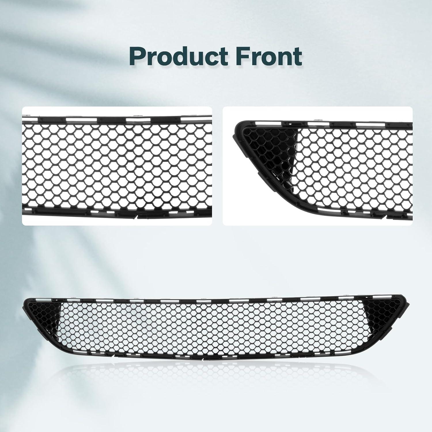 Parrilla de Parachoques Delantera Negra Titanium Plus para Mercedes C230 C250 C300 C350 2008-2011