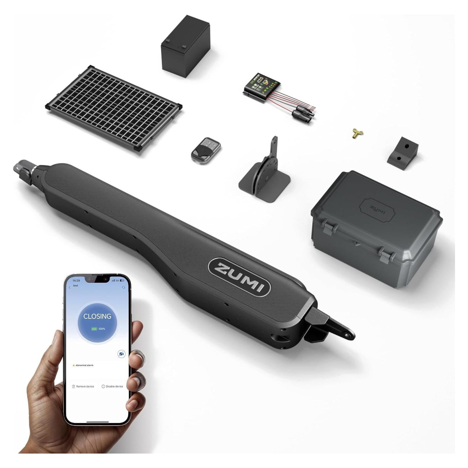 Abridor de Puerta Solar ZUMI 1100 lb Control App 6,1 m